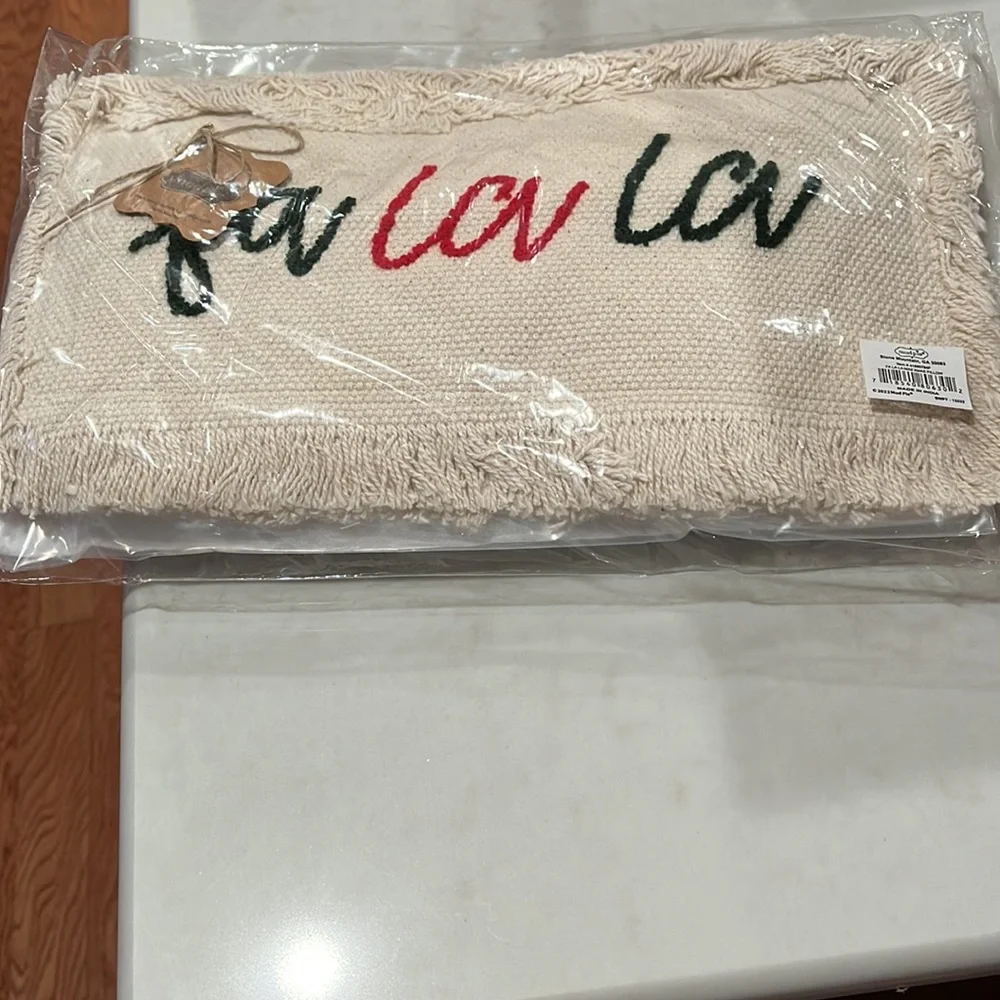 Mud Pie - Fa La La Mini Christmas Pillow/New in Package